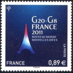 Timbre France Yvert No 4575 G20 G8, présidence française en 2011