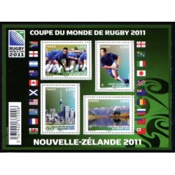 Timbre France Yvert No 4576-4579 Coupe du monde de Rugby en Nouvelle Zélande