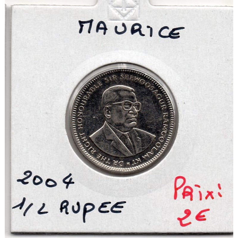 Ile Maurice 1/2 rupee 2004 FDC, KM 54 pièce de monnaie