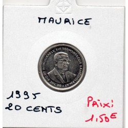 Ile Maurice 20 cents 1995 FDC, KM 53 pièce de monnaie