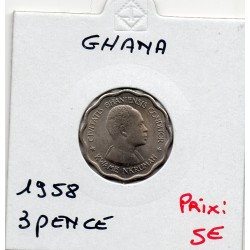 Ghana 3 pence 1958 FDC, KM 3 pièce de monnaie
