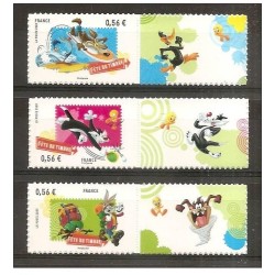 Autoadhésifs Yvert No 271-273 Timbres Looney Toons avec vignettes