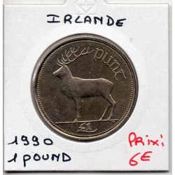 Irlande 1 pound (punt) 1990 Sup, KM 27 pièce de monnaie