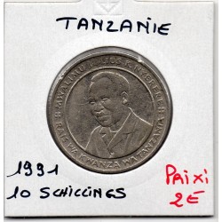 Tanzanie 10 shillings 1991 TTB, KM 20a pièce de monnaie