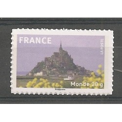 Autoadhésif Yvert No 334a Timbre Pro entreprise Mont Saint Michel Papier Blanc