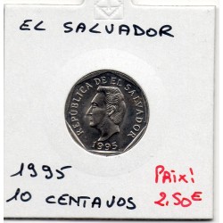 El Salvador 10 centavos 1995FDC, KM 155b pièce de monnaie