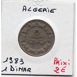 Algérie 1 dinar 1983 TTB KM 112 pièce de monnaie