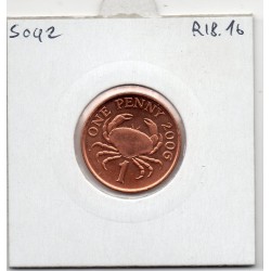 Guernesey 1 penny 2006 FDC, KM 89 pièce de monnaie