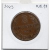 Guernesey 8 Doubles 1864 TTB, KM 7 pièce de monnaie