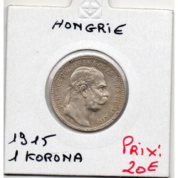 Hongrie 1 Korona 1915 Spl, KM 492 pièce de monnaie