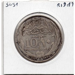 Egypte 10 piastres 1335 AH - 1917 TTB, KM 319 pièce de monnaie