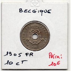 Belgique 10 centimes 1905 en Francais Sup, KM 52 pièce de monnaie