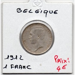 Belgique 1 Franc 1912 en Flamand TTB+, KM 73.1 pièce de monnaie