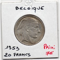 Belgique 20 Frank 1953 en Flamand TTB, KM 141.1 pièce de monnaie