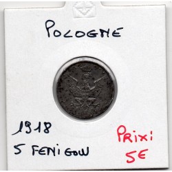 Pologne 5 Fenigow 1918 TTB, KM Y5 pièce de monnaie