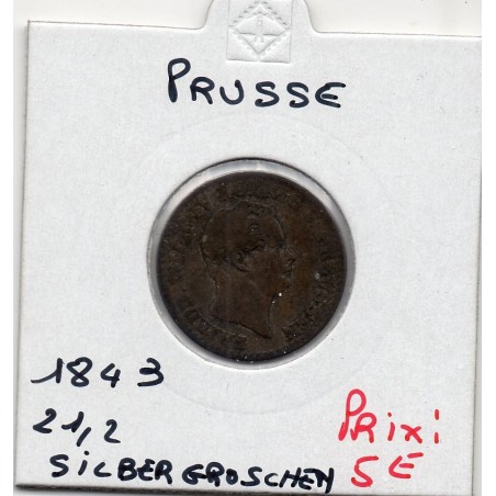 Prusse 2 1/2 silbergroschen 1842 A TB KM 444 pièce de monnaie