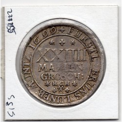 Brunswick-Wolfenbuttel 2/3 thaler 24 mariengroschen 1699 TTB KM 615 pièce de monnaie