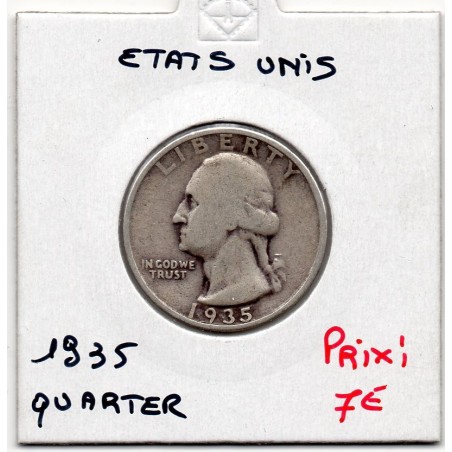 Etats Unis Quarter ou 1/4 Dollar 1935 TB, KM 164 pièce de monnaie