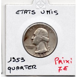 Etats Unis Quarter ou 1/4 Dollar 1953 TTB, KM 164 pièce de monnaie
