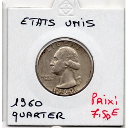 Etats Unis Quarter ou 1/4 Dollar 1960 Sup, KM 164 pièce de monnaie