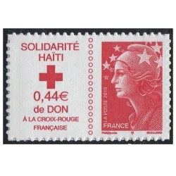 Autoadhésif Yvert No 388 Timbre Pro entreprise Marianne de Beaujard solidarité Haïti