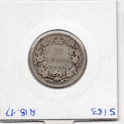 Canada 25 cents 1900 B+, KM 5 pièce de monnaie