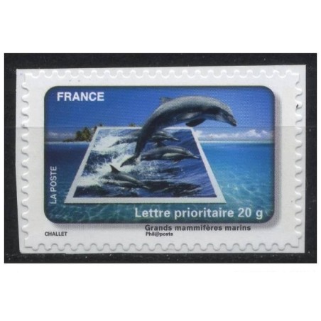 Autoadhésif Yvert No 403A Timbre Pro entreprise Dauphin Papier Blanc