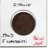 Italie 5 centesimi 1909 R Rome TTB+, KM 42 pièce de monnaie