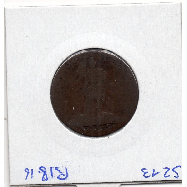 Italie Sardaigne 5 Soldi 1796 B, KM 91 pièce de monnaie