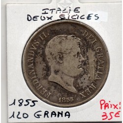 Italie Deux Siciles 120 Grana 1855 TTB, KM 370 pièce de monnaie