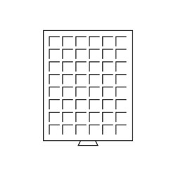Coffret LIGNUM, 48 compartiments carrés jusqu'à 30 mm Ø 