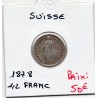 Suisse 1/2 franc 1877 TB+, KM 23 pièce de monnaie