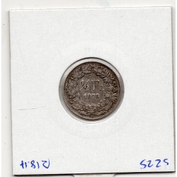 Suisse 1/2 franc 1877 TB+, KM 23 pièce de monnaie