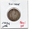 Suisse 1 franc 1894 B, KM 24 pièce de monnaie