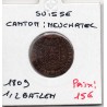 Suisse Canton Neuchatel 1/2 Batzen 1809 TTB, KM 68.1 pièce de monnaie