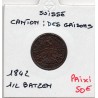 Suisse Canton Graubunden les Grisons 1/2 Batzen 1842 TTB, KM 13 pièce de monnaie
