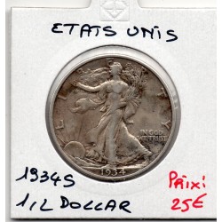 Etats Unis 1/2 Dollar 1934 S San Francisco TTB, KM 142 pièce de monnaie