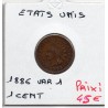 Etats Unis 1 cent 1886 variété 1 TB+, KM 87 pièce de monnaie