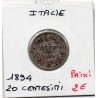Italie 20 centesimi 1894 KB TB,  KM 28.1 pièce de monnaie