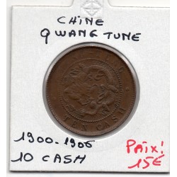 Chine 10 cash Kwang-Tung 1900-1906 TTB, KM Y193 pièce de monnaie