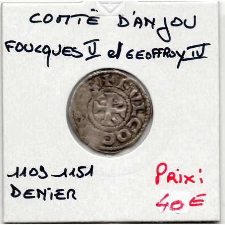 comté d'Anjou, Foulques V et Geoffroy IV, (1109-1151) Denier