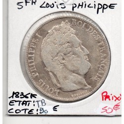 5 francs Louis Philippe 1836 K Bordeaux TB, France pièce de monnaie