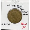 faux 1/4 d'Ecu en laiton 1642A Paris Louis XIII pièce de monnaie royale