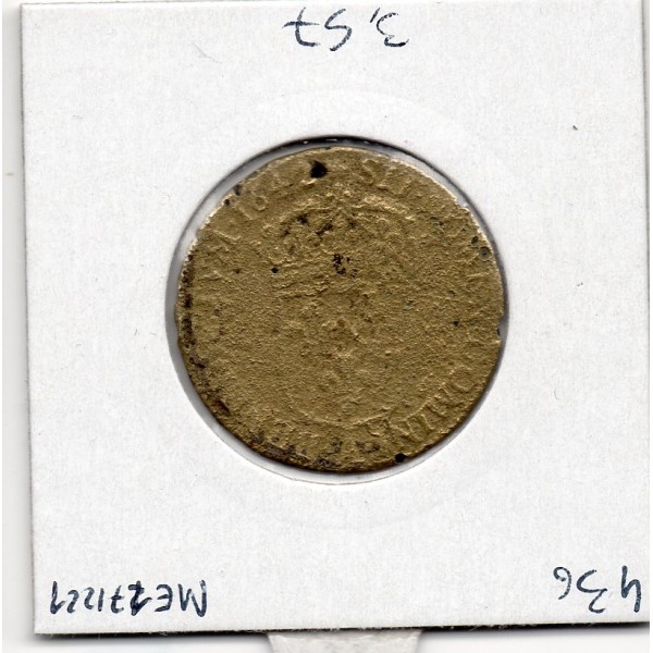 faux 1/4 d'Ecu en laiton 1642A Paris Louis XIII pièce de monnaie royale