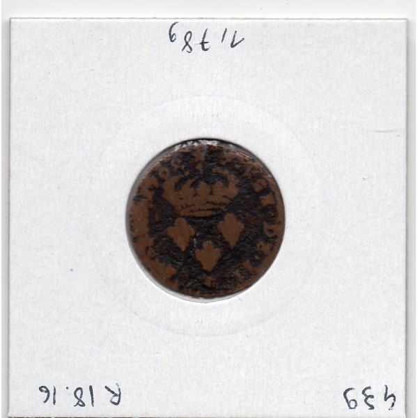 2 deniers de Strasbourg 1698 BB Louis XIV pièce de monnaie royale