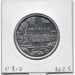 Polynésie Française 5 Francs 1990 FDC, Lec 59 pièce de monnaie