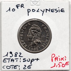 Polynésie Française 10 Francs 1982 Sup+, Lec 76 pièce de monnaie
