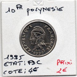 Polynésie Française 10 Francs 1995 FDC, Lec 84 pièce de monnaie