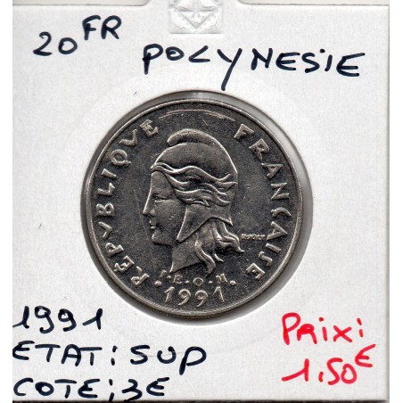 Polynésie Française 20 Francs 1991 Sup, Lec 104 pièce de monnaie