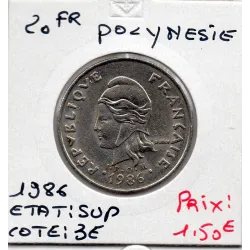 Polynésie Française 20 Francs 1986 Sup, Lec 102 pièce de monnaie